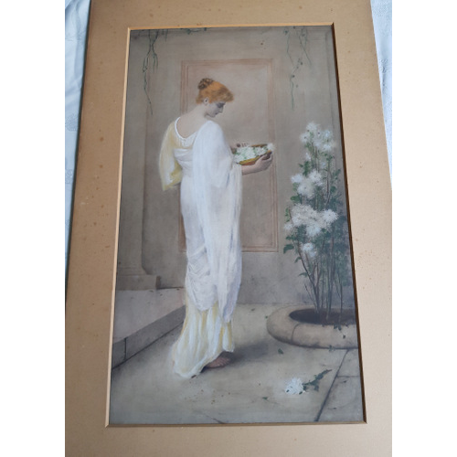 Sir Lawrence Alma-Tadema - A lady in a white dress - Image 2