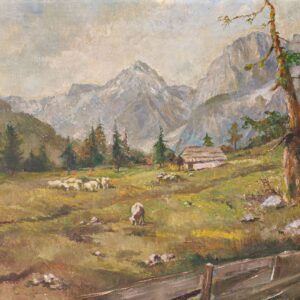 Anica Zupanec Sodnik - Mountains, Hut and Sheep