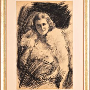 Božidar Jakac - Portrait of a Woman in Rich Coat in 1926