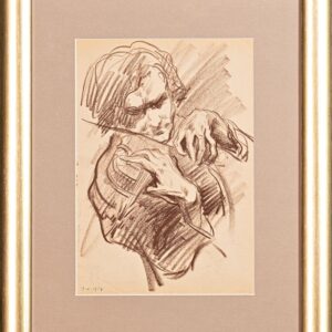 Božidar Jakac - Violin player in 1950